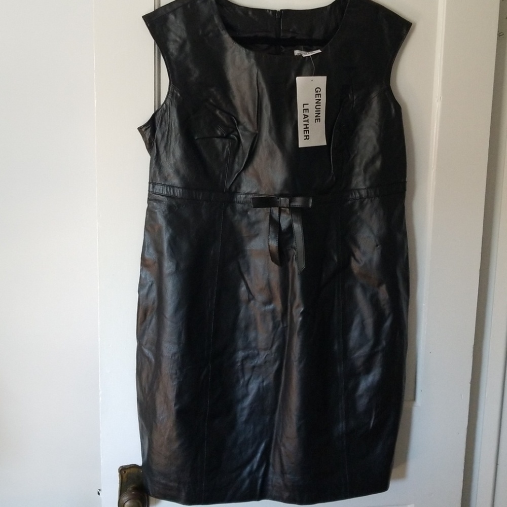 Genuine leather dress
